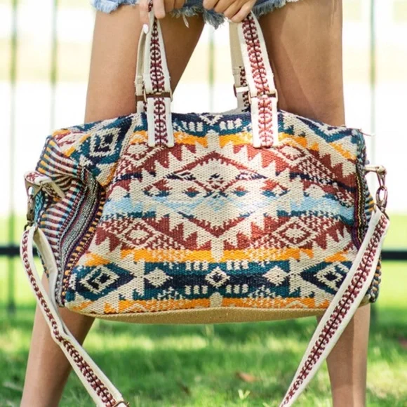 SOLD OUT Destiny Handmade Colorful Western Boho Ethnic Navajo Pattern Motif - Picture 6 of 9